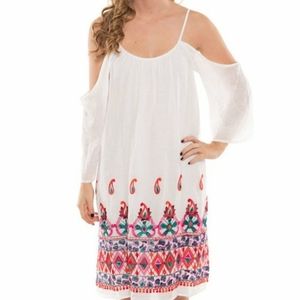 Women's cold shoulder knee length dress